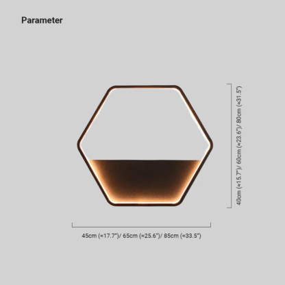 Decorative  Metal Hexagon Courtyard Outdoor Wall Lamp Black