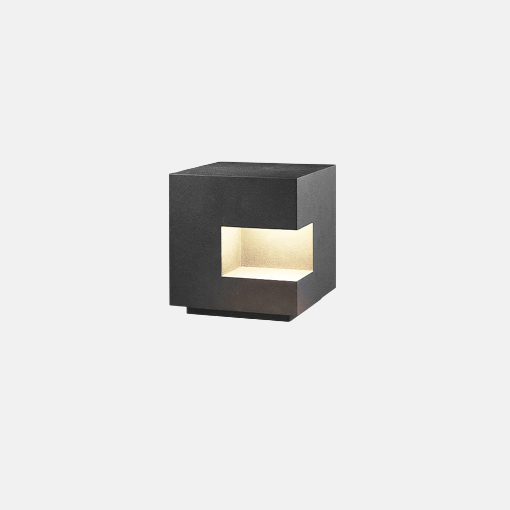 Modern Metal Square Grey Floor Lamp Outdoor