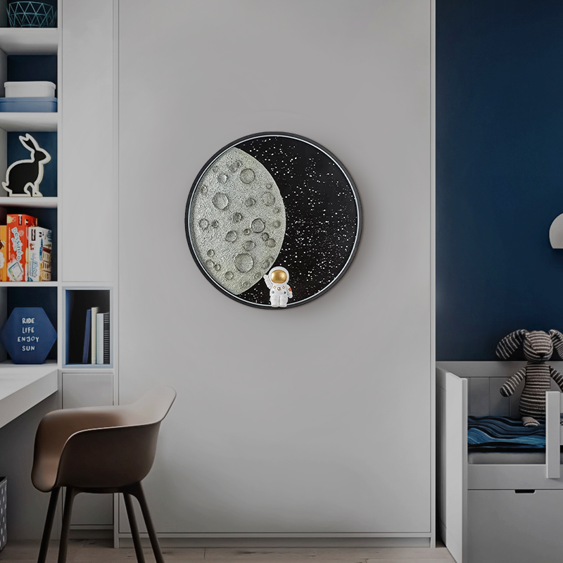 Art Deco Modern Metal LED Wall Light Astronaut Bedroom