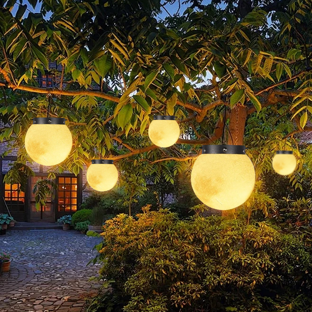 Art Deco Metal Globular Yellow Outdoor Pendant Light Garden