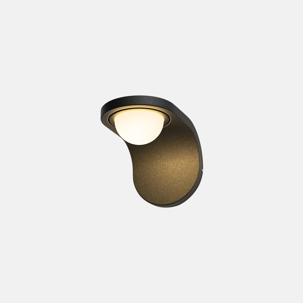 Modern Acrylic Uneven Black Outdoor Wall Light Garden 