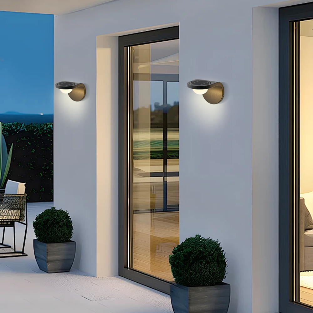 Modern Acrylic Uneven Black Outdoor Wall Light Garden