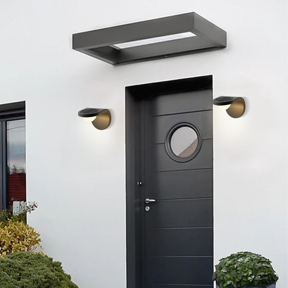 Modern Acrylic Uneven Black Outdoor Wall Light Garden