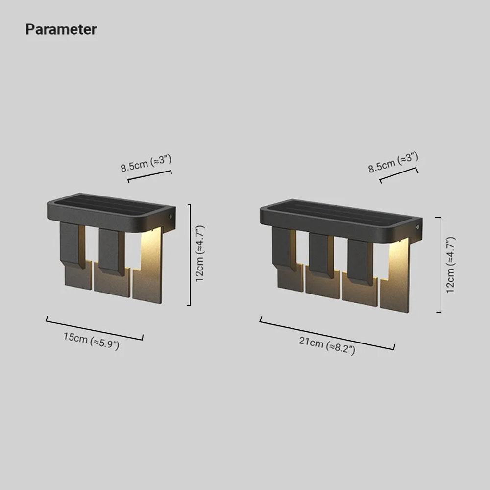 Industrial Metal Geometric Black Outdoor Wall Light Yard