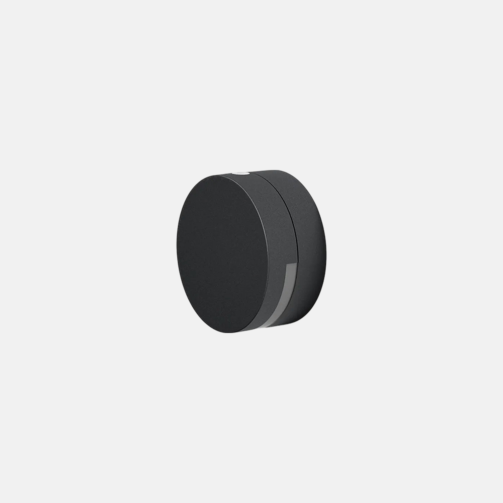 Modern Minimalist Metal Glass Round Waterproof Black Outdoor Wall Lamp