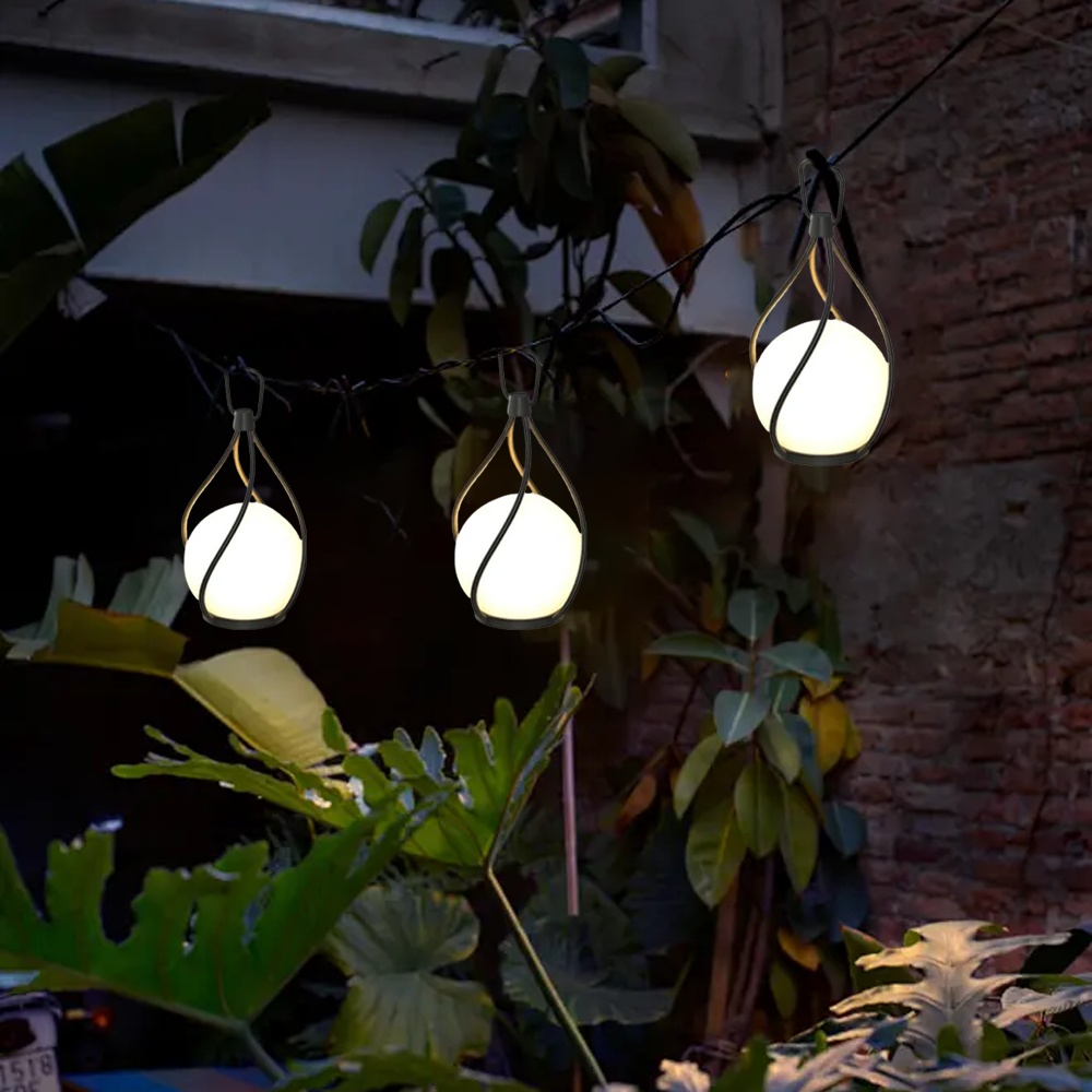 Designer Metal Acrylic Globular Clear Pendant Light Garden | Riofu