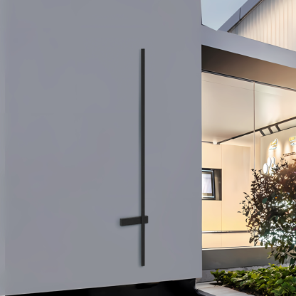 Modern Minimalist Metal Linear Black Wall Lamp Outdoor