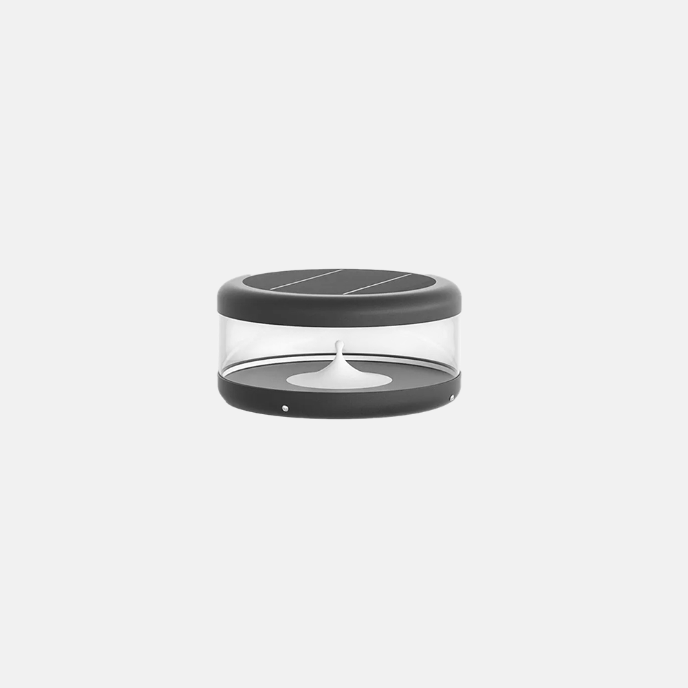 Modern Metal Cylindrical Black Outdoor Lamp Garden