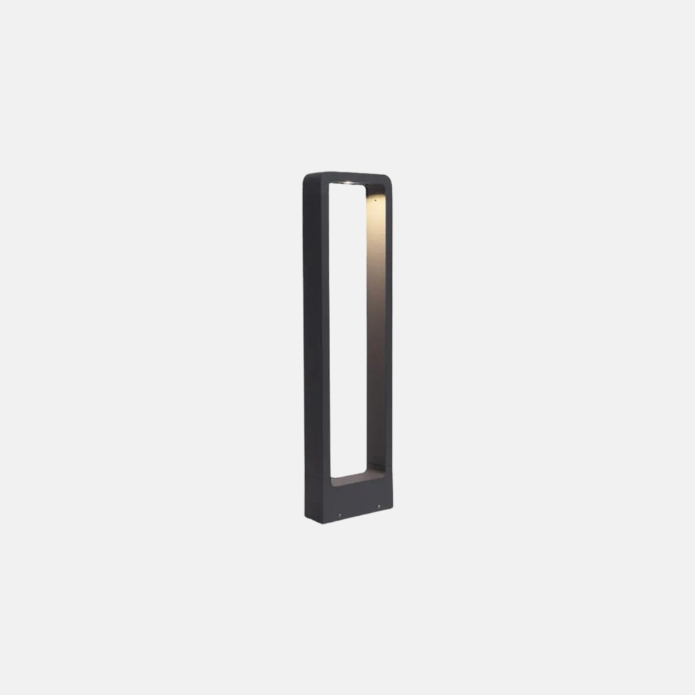 Modern Metal Acrylic Rectangular Black Outdoor Path Light