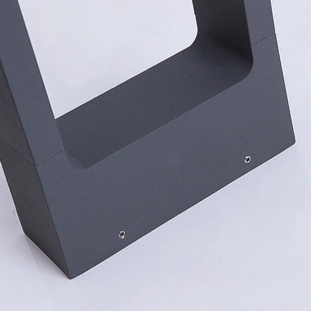 Modern Metal Acrylic Rectangular Black Outdoor Path Light