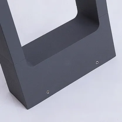 Modern Metal Acrylic Rectangular Black Outdoor Path Light