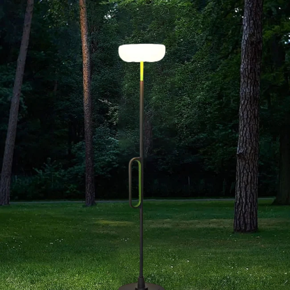 Modern Metal Acrylic Bowled White Floor Lamp Courtyard