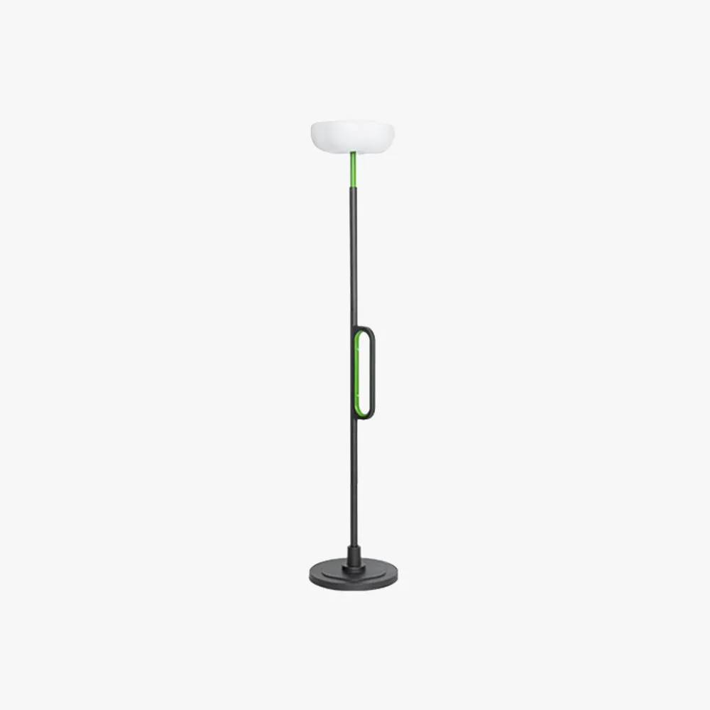 Modern Metal Acrylic Bowled White Floor Lamp Courtyard