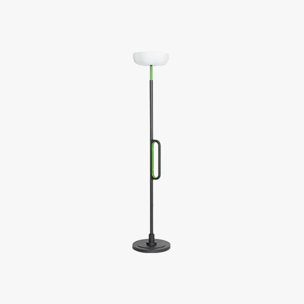 Modern Metal Acrylic Bowled White Floor Lamp Courtyard