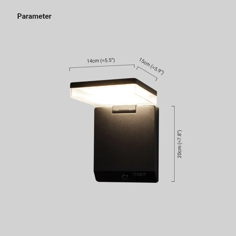 Modern Acrylic Right-angle Sensor Solar Outdoor Wall Lamp Garden