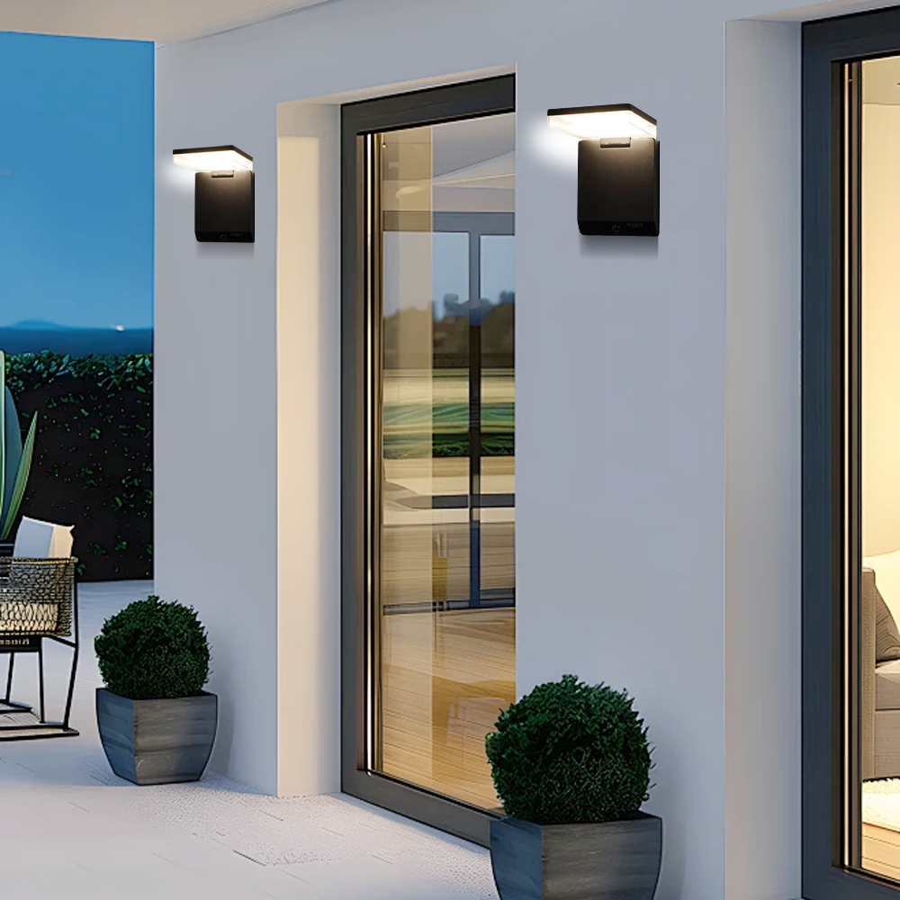 Modern Acrylic Right-angle Sensor Solar Outdoor Wall Lamp Garden
