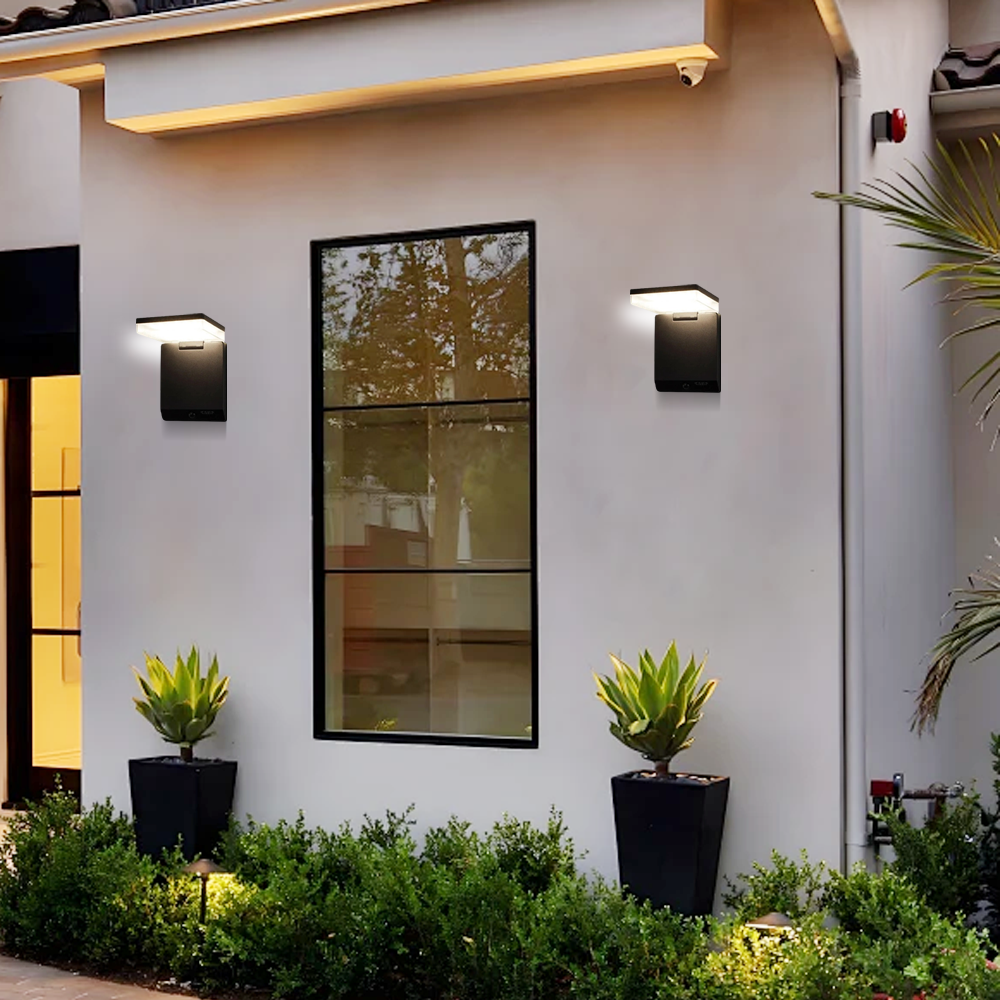 Modern Acrylic Right-angle Sensor Solar Outdoor Wall Lamp Garden
