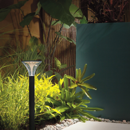 Modern Metal Cylindrical Black Floor Lamp Outdoor