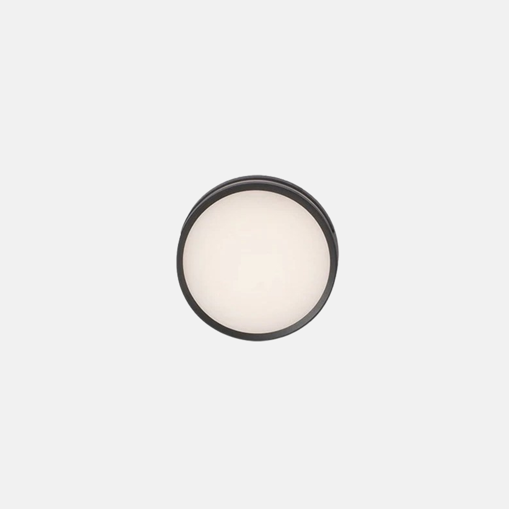Modern Acrylic Round Black Outdoor Wall Light Garden