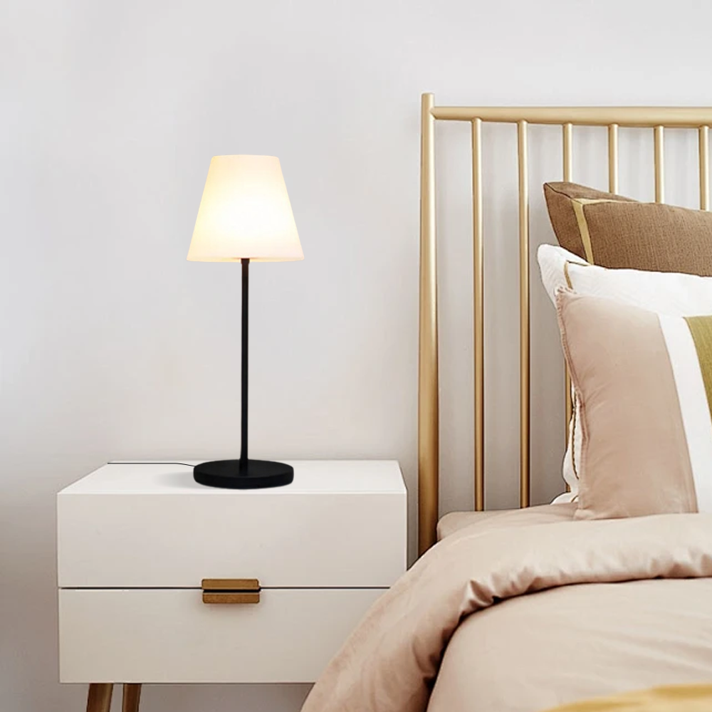 Modern Metal Acrylic Hooded Black Floor Lamp Bedroom