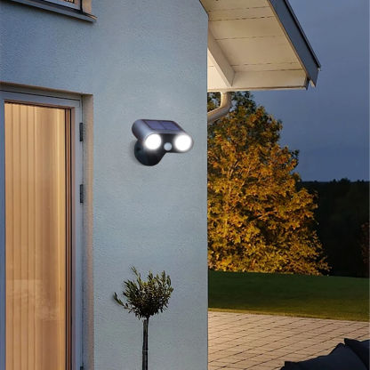 Modern Acrylic Cylindrical Black Solar Outdoor Spotlight Courtyard