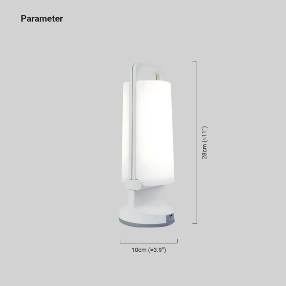 Modern Acrylic Cylindrical White Green Grey Solar Outdoor Table Lamp