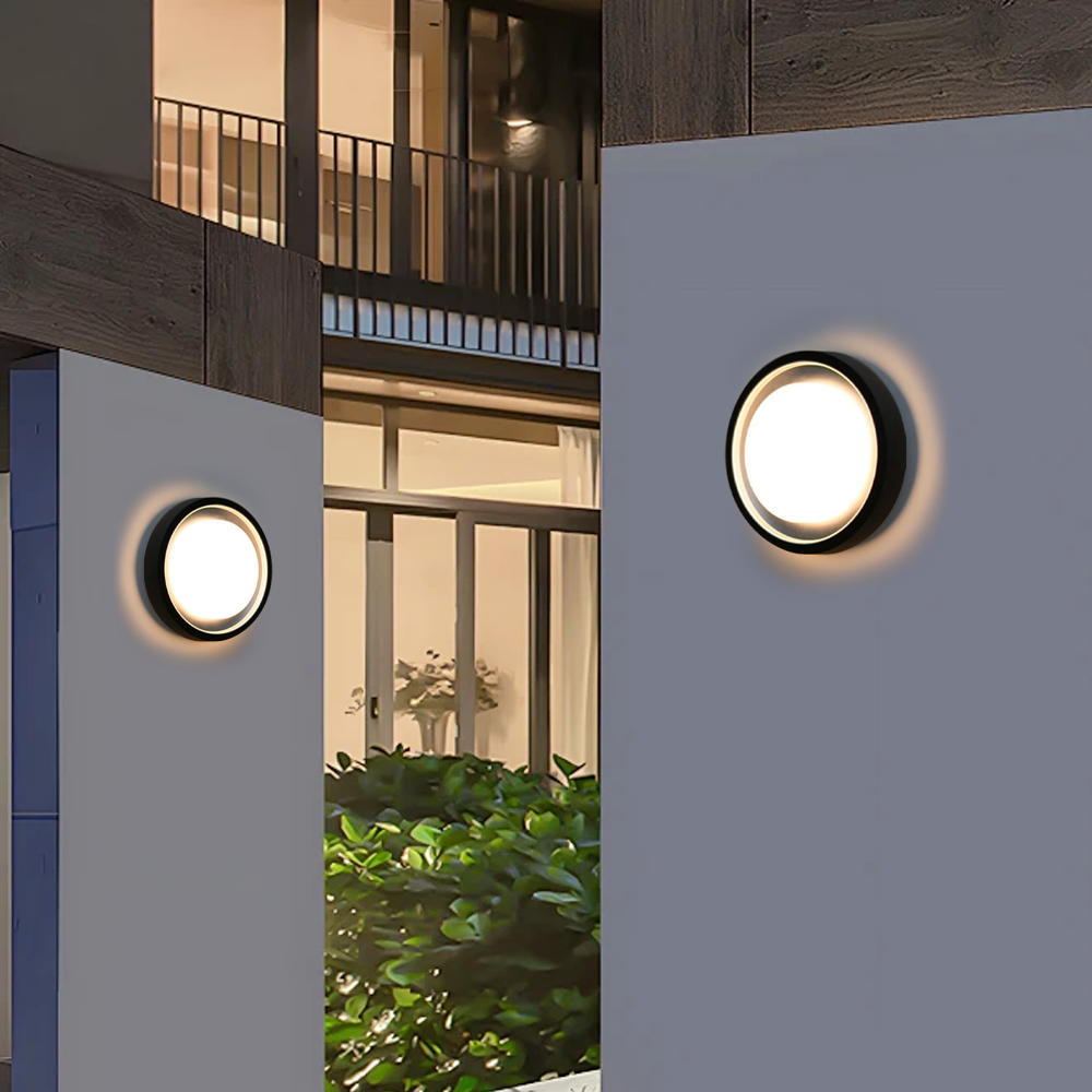 Modern Outdoor Wall Lamp/ Flush Mount Ceiling Light Black