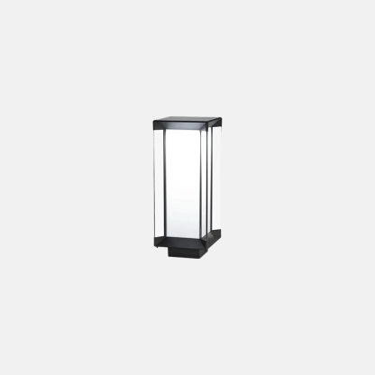 Modern Metal Glass Rectangular Black  Floor Lamp Garden