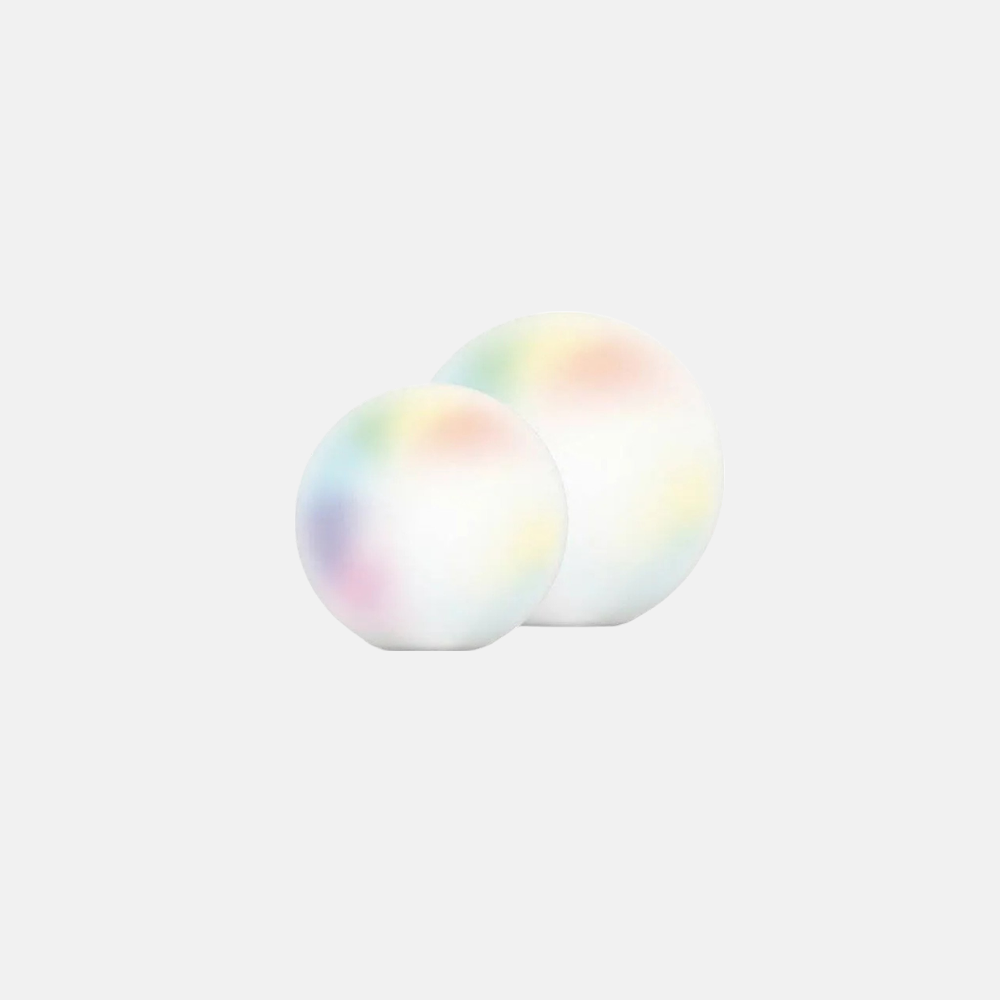 Modern Resin Globular White Outdoor Light Garden