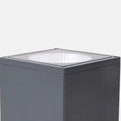 Industrial Metal/Glass Geometric Grey Outdoor Ceiling Light