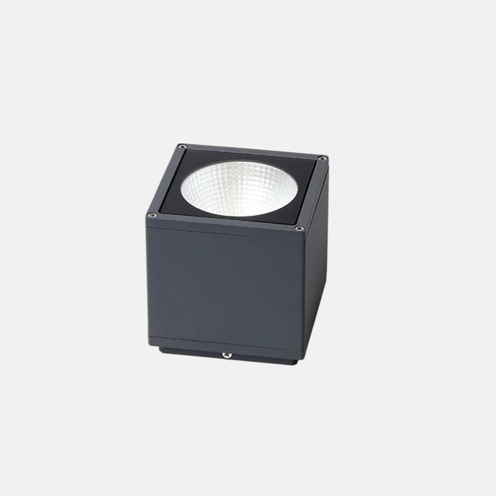 Industrial Metal/Glass Geometric Grey Outdoor Ceiling Light