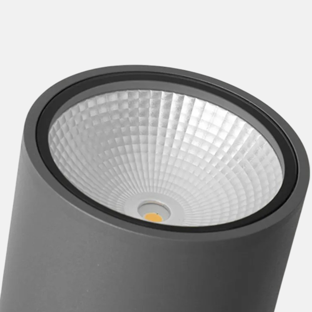 Modern Metal/Glass Cylindrical Black Ceiling Light Outdoor