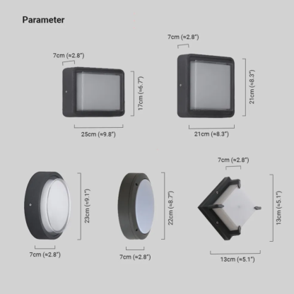Classical Metal Acrylic Geometric Outdoor Ceiling Light Black