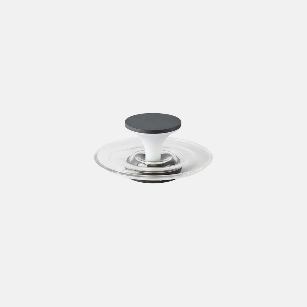 Modern Metal/Acrylic Frisbee Black Ground Light Outdoor