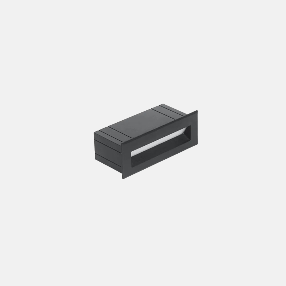 Modern Metal Acrylic Rectangular Black Outdoor Deck Light Terrace
