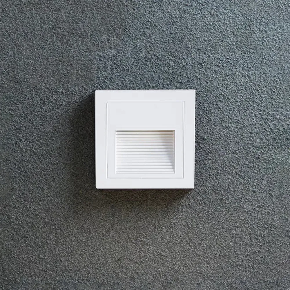 Modern Glass Square Black Outdoor Lamp Garden