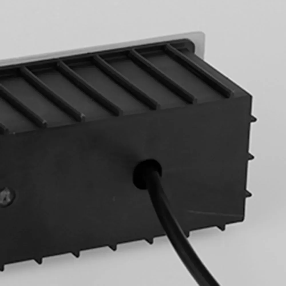 Modern Glass Square Black Outdoor Lamp Garden