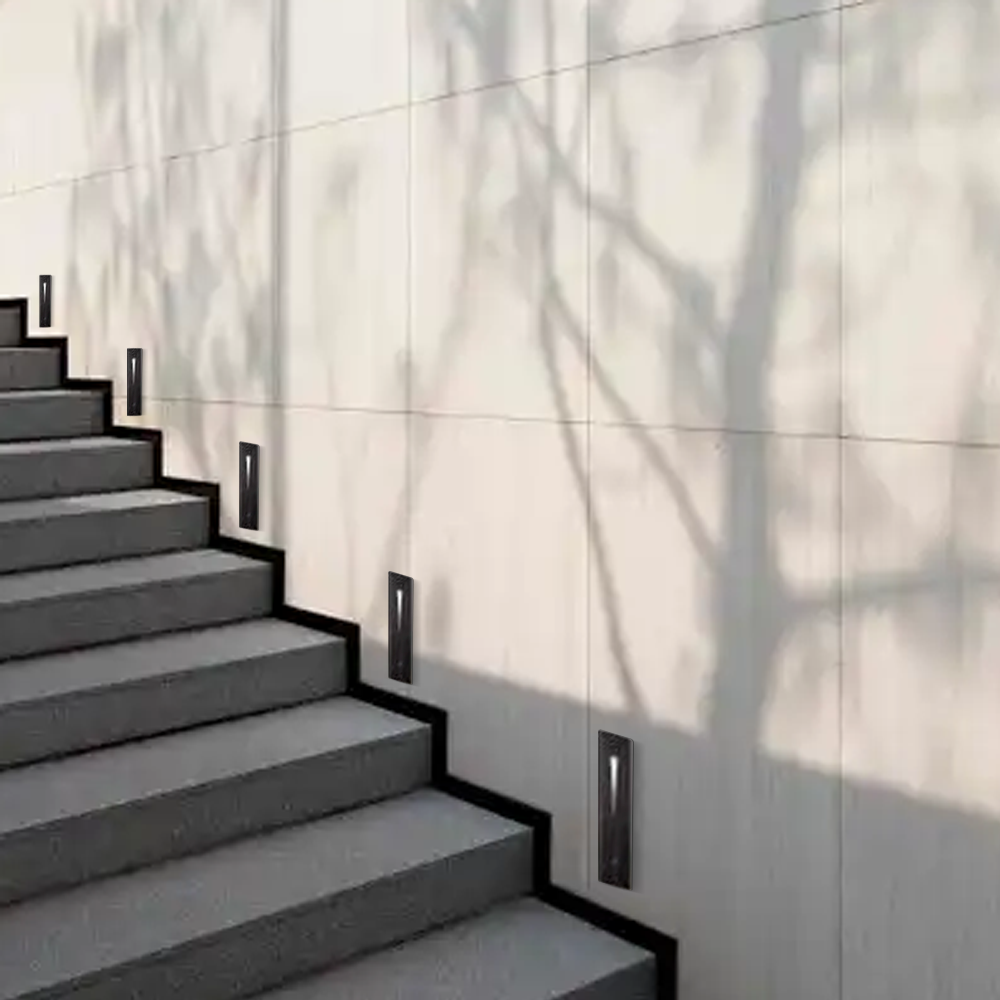 Modern Glass Square Black Outdoor Lamp Garden