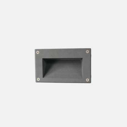 Industrial Metal And Glass Rectangular Black/Grey Outdoor Lamp