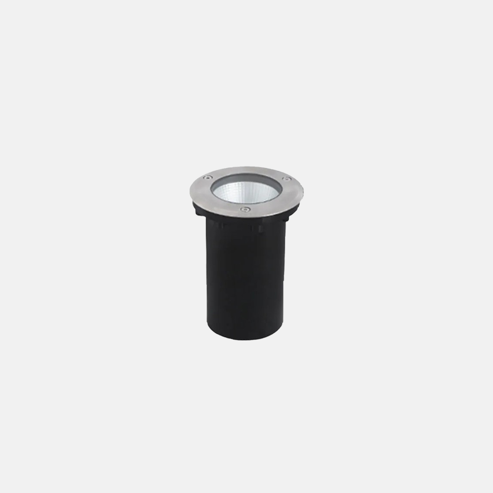 Contemporary Metal Round Black Outdoor Ground Light Courtyard