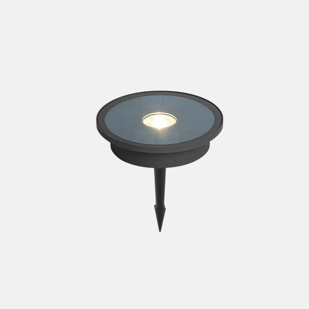 Modern Metal Acrylic Round Black Outdoor Ground Light Patio