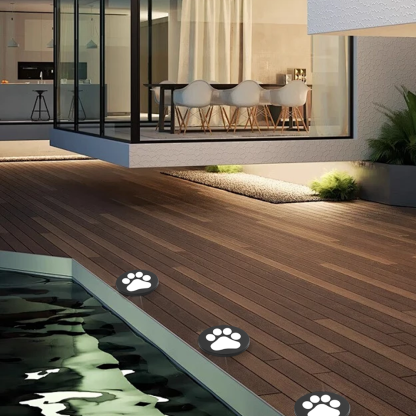 Modern Metal Acrylic Dog Tracks Black Outdoor Ground Light Garden
