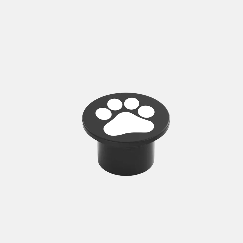 Modern Metal Acrylic Dog Tracks Black Outdoor Ground Light Garden