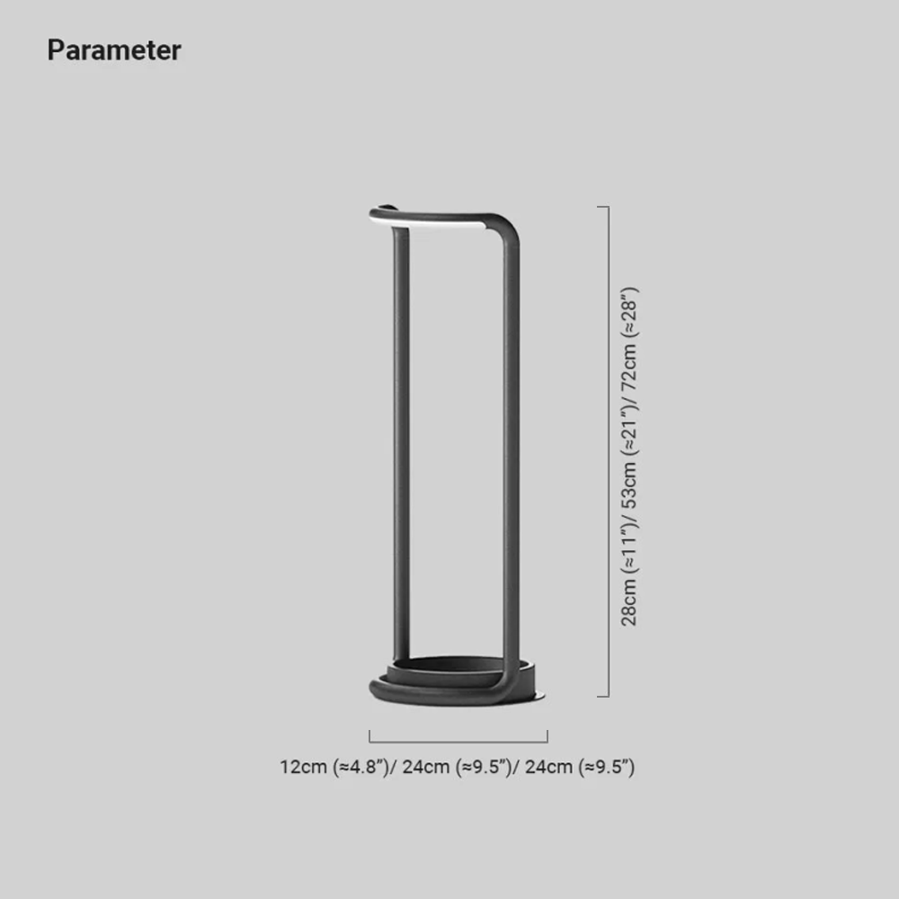 Industrial Metal Acrylic Black Outdoor Floor Lamp