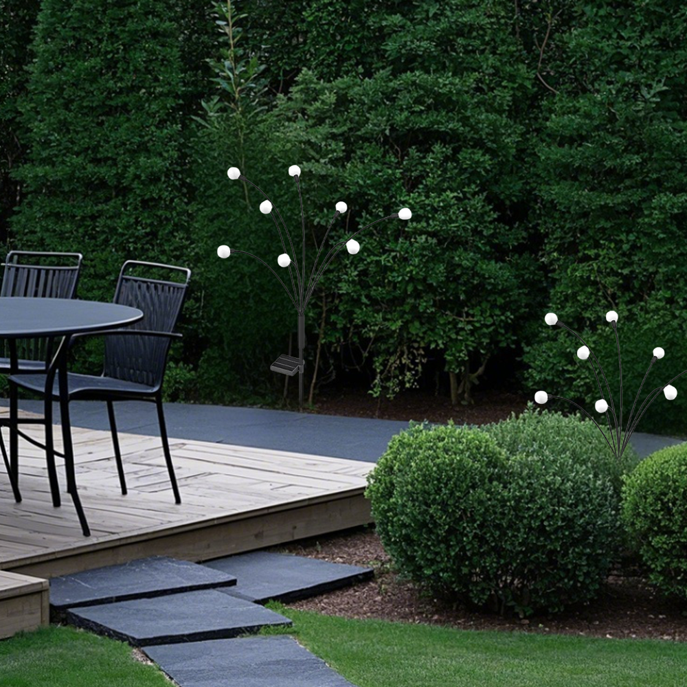 Art Deco Acrylic Cluster Black Outdoor Lamp Courtyard
