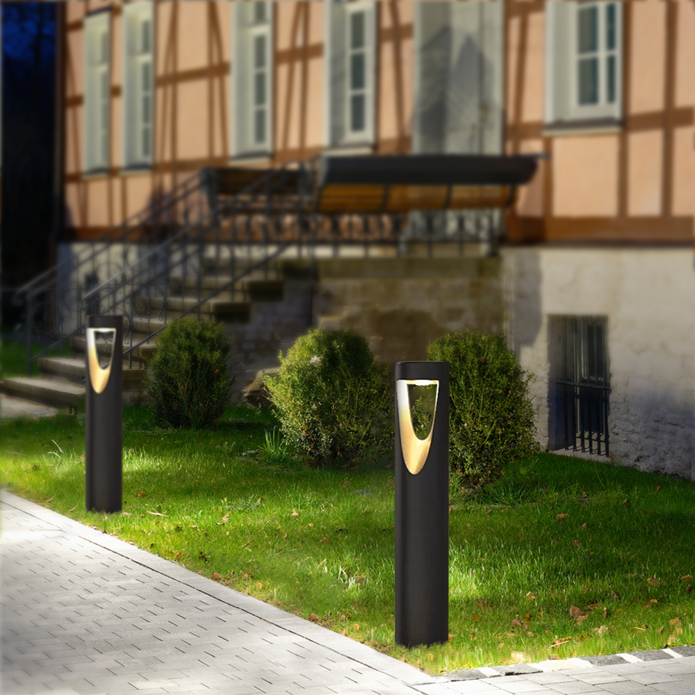 Modeen Metal Cylindrical Black Path Light Outdoor