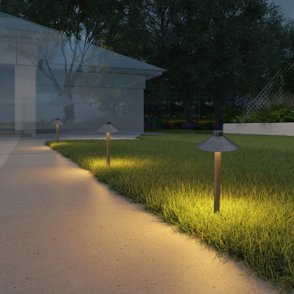 Modern Metal Hooded Black Outdoor Lamp Garden