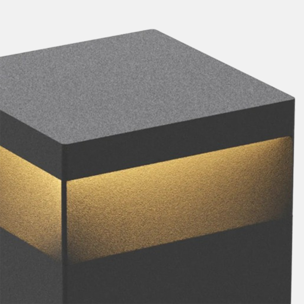 Modern Metal Rectangular Black Outdoor Path Light Outdoor