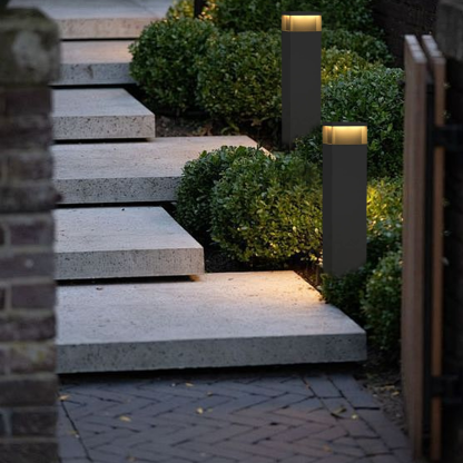 Modern Metal Rectangular Black Outdoor Path Light Outdoor