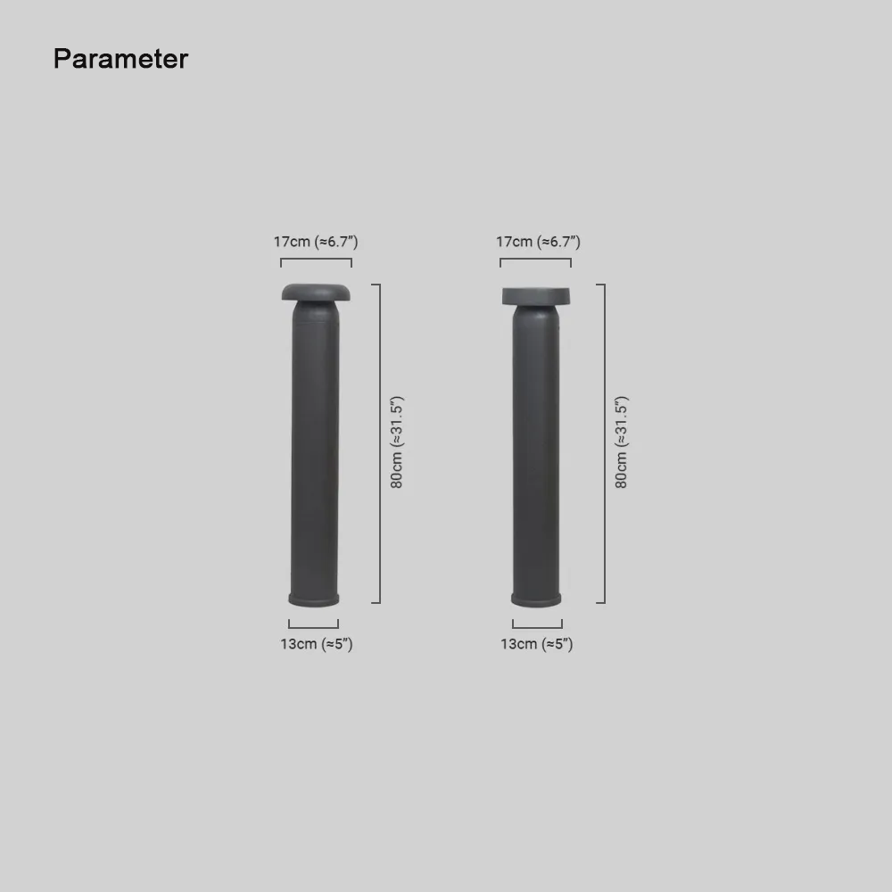 Minimalist Metal Acrylic Cylinder Black Outdoor Path Light